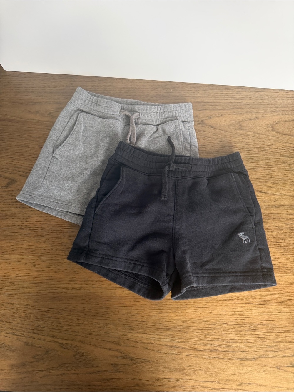 abercrombie kids Black & Gray Pull-On Cotton Shorts (2-Pack)